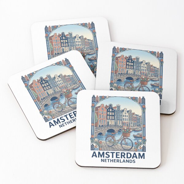 Item preview, Amsterdam Netherlands City Canal Bicycle Scene designed and sold by TeeARTHY.