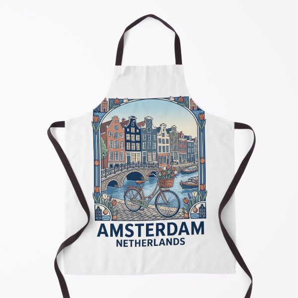 Item preview, Amsterdam Netherlands City Canal Bicycle Scene designed and sold by TeeARTHY.