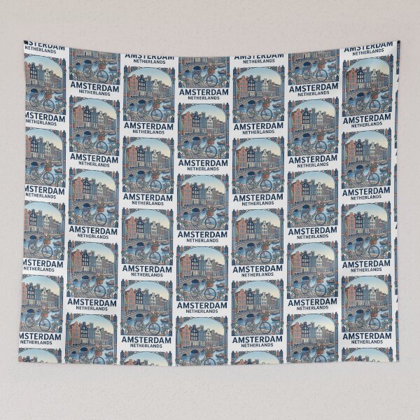 Item preview, Amsterdam Netherlands City Canal Bicycle Scene designed and sold by TeeARTHY.