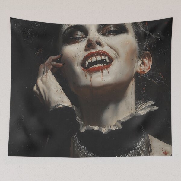 Item preview, Vampire Kiss Bloody Gothic Smile Art designed and sold by DarkHolyQueen.