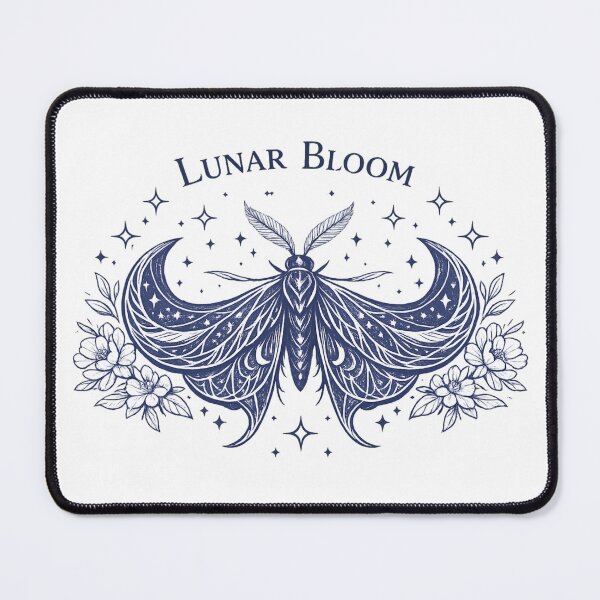 Item preview, Lunar Bloom Moth – Celestial Floral Night designed and sold by SidTastic .
