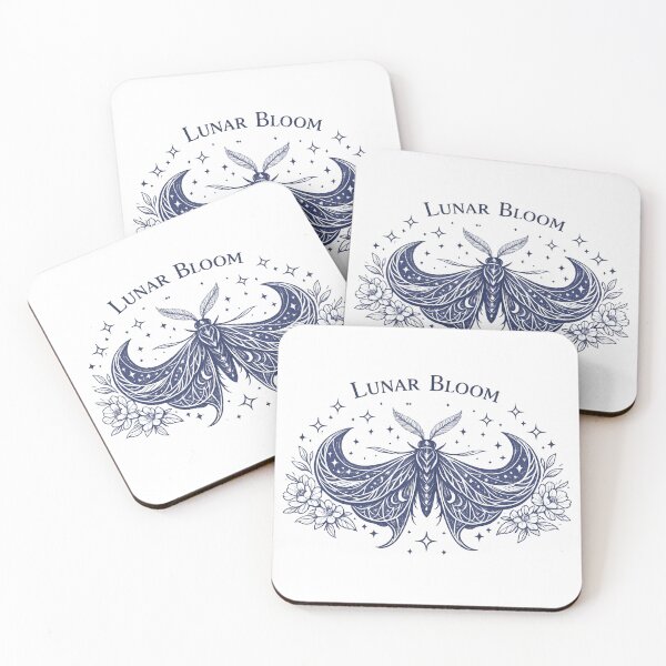 Item preview, Lunar Bloom Moth – Celestial Floral Night designed and sold by SidTastic .