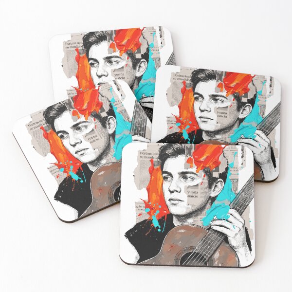 Item preview, Portrait of an Indie Musician with an Acoustic Guitar designed and sold by Honu2025.