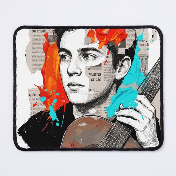 Item preview, Portrait of an Indie Musician with an Acoustic Guitar designed and sold by Honu2025.