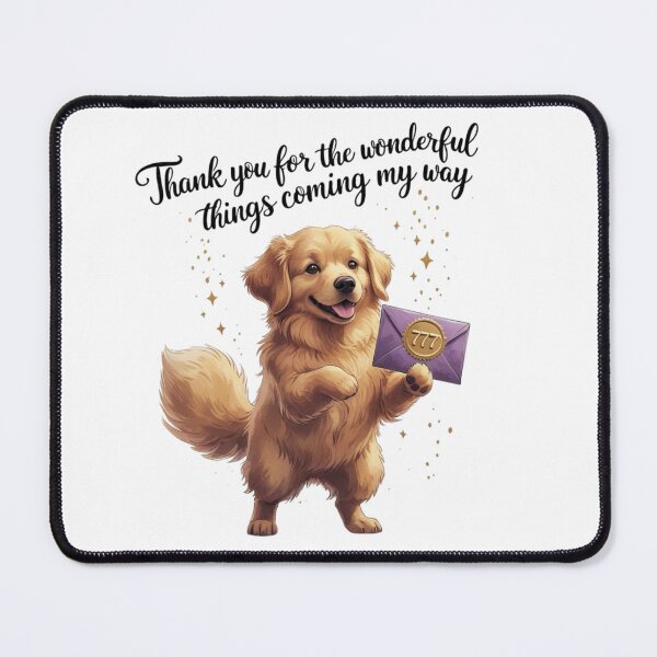 Item preview, Thank You 777 Cute Golden Retriever Dog Nursery Wall Art designed and sold by AQUILAKREO.