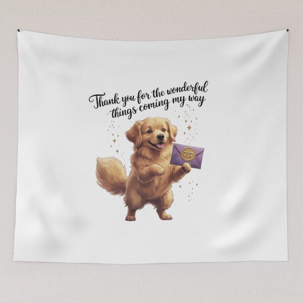 Item preview, Thank You 777 Cute Golden Retriever Dog Nursery Wall Art designed and sold by AQUILAKREO.