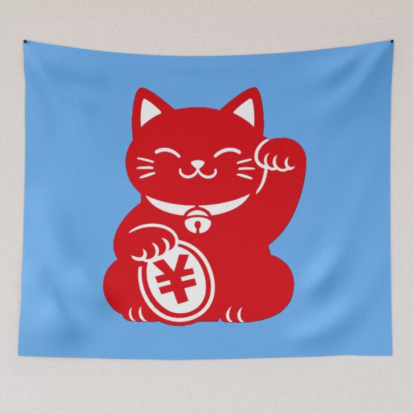 Item preview, Minimalist Japanese Lucky Cat Maneki Neko Design designed and sold by SakuraMarket26.