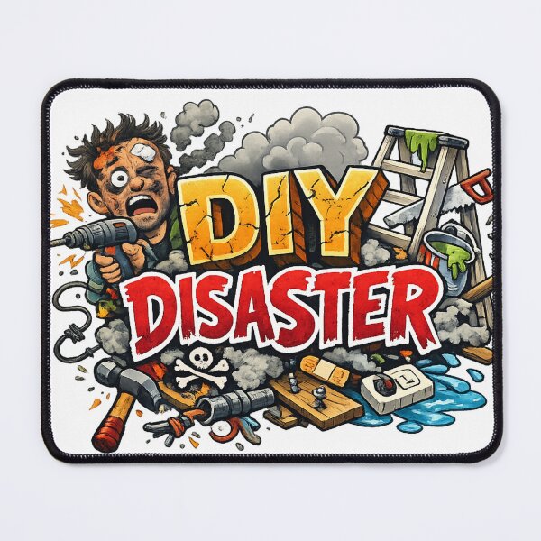 Item preview, DIY Disaster Funny Illustration – Chaos Home Improvement Humour Design designed and sold by GarnerSupplyCo.