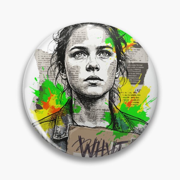Item preview, Portrait of a Rebel Eco-Warrior Activist with a Sign designed and sold by Honu2025.