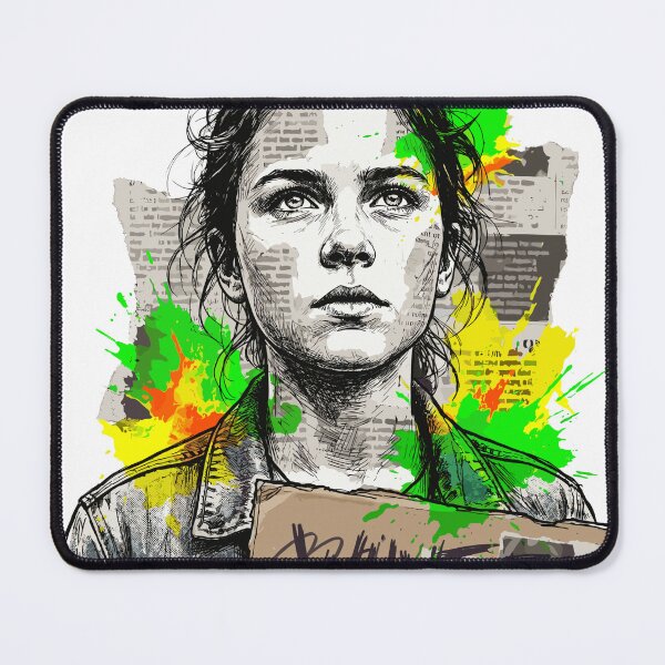 Item preview, Portrait of a Rebel Eco-Warrior Activist with a Sign designed and sold by Honu2025.