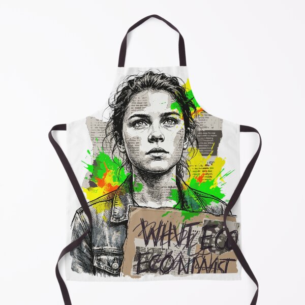 Item preview, Portrait of a Rebel Eco-Warrior Activist with a Sign designed and sold by Honu2025.