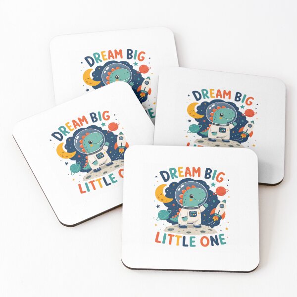 Item preview, Dream Big Little Dino Astronaut designed and sold by ArtBubbles1.