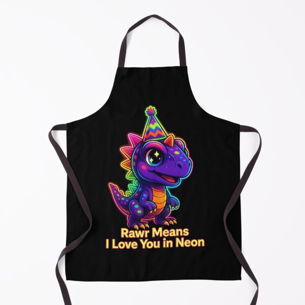 Item preview, Rawr Means I Love You Neon Dinosaur designed and sold by PixelQ.