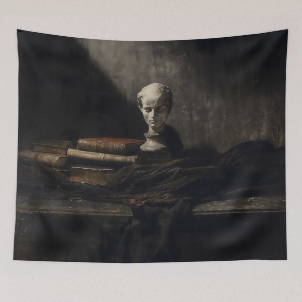 Item preview, Dark Academia Bust Vintage Books Art designed and sold by DarkHolyQueen.