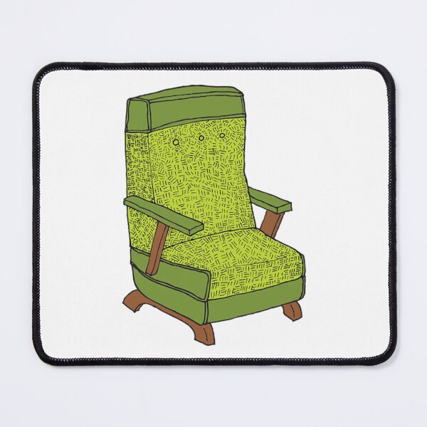 Item preview, Vintage Rocking Chair Whimsical Green Armchair Art designed and sold by guydoodle92.