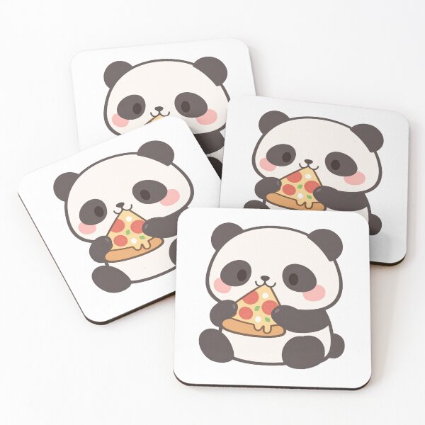 Item preview, Cute Kawaii Panda Eating Pizza Slice Adorable designed and sold by Owcomm.