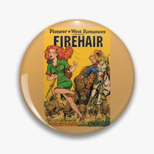 Item preview, Firehair Retro Western Romance Comic Cover – Vintage Pulp Adventure Art designed and sold by Analog Aura .