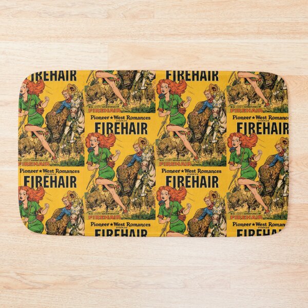 Item preview, Firehair Retro Western Romance Comic Cover – Vintage Pulp Adventure Art designed and sold by Analog Aura .