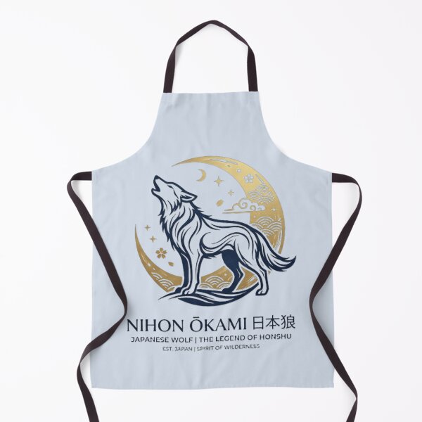 Item preview, Japanese Wolf Legend Gold Moon Art designed and sold by SakuraMarket26.