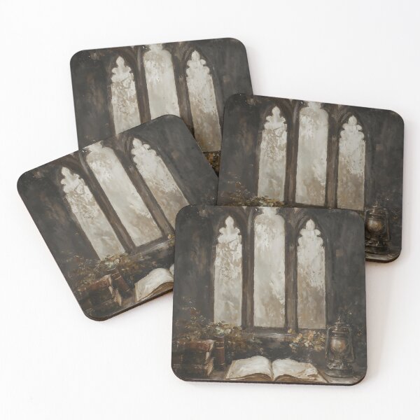 Item preview, Gothic Library Window Dark Academia Art designed and sold by DarkHolyQueen.