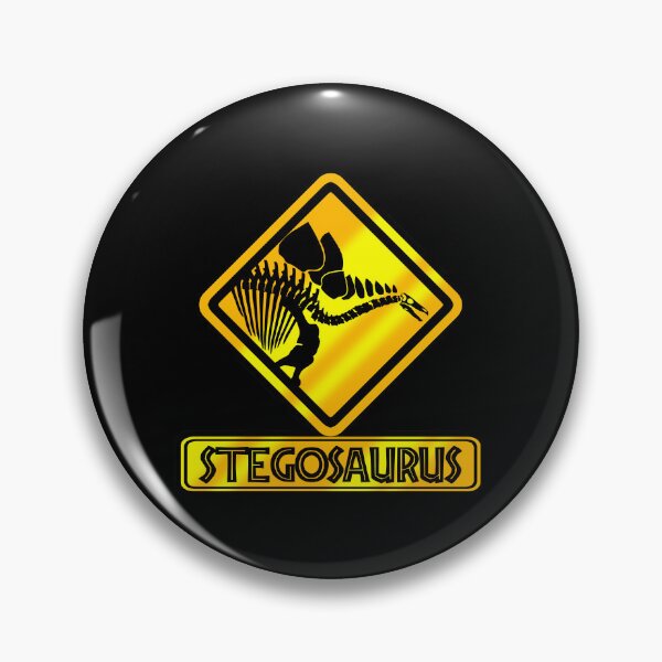 Item preview, Stegosaurus Crossing Sign – Dinosaur Skeleton Road Sign | Prehistoric Warning Design designed and sold by Grimtech Workshop.