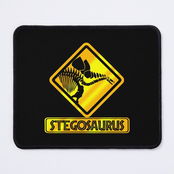 Item preview, Stegosaurus Crossing Sign – Dinosaur Skeleton Road Sign | Prehistoric Warning Design designed and sold by Grimtech Workshop.