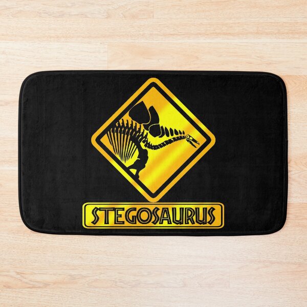 Item preview, Stegosaurus Crossing Sign – Dinosaur Skeleton Road Sign | Prehistoric Warning Design designed and sold by Grimtech Workshop.