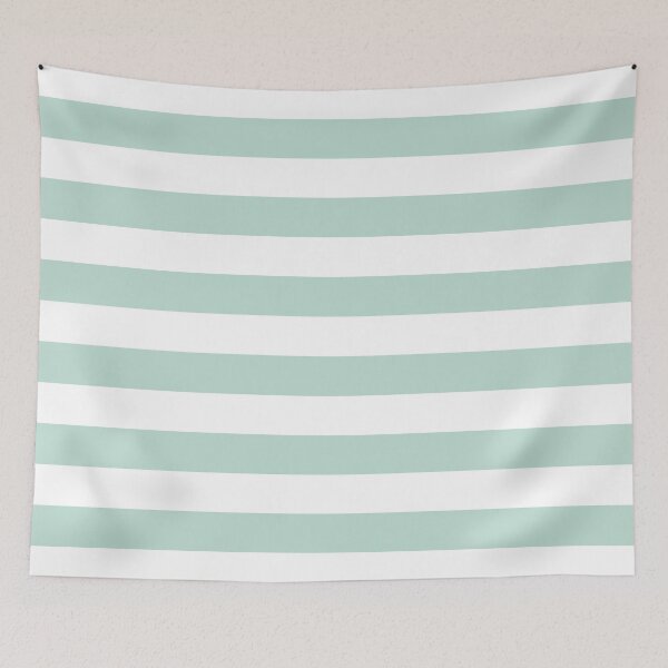 Item preview, Mint Green and White Horizontal Stripes designed and sold by tonymagnerart.
