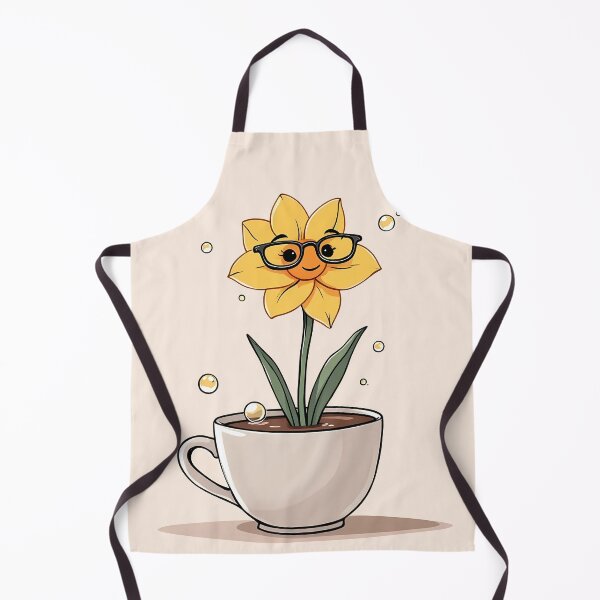 Item preview, Cute Daffodil Cartoon in Coffee Cup designed and sold by roxysnextgenart.