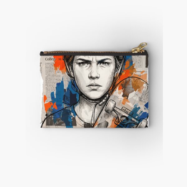 Item preview, Determined Skater with Helmet Collage Art designed and sold by Honu2025.