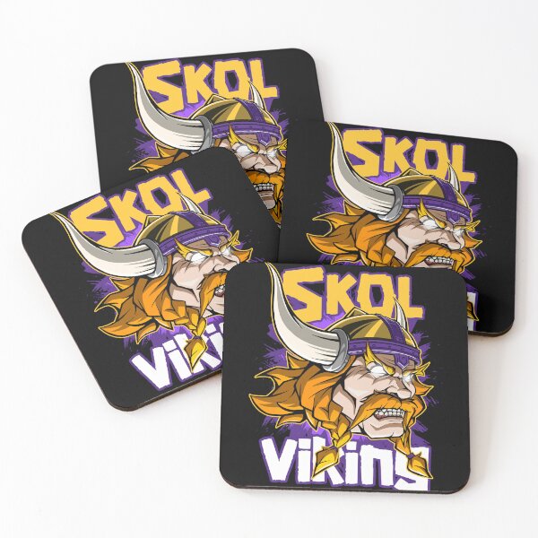 Item preview, Skol Warrior - Purple and Gold Nordic Viking Illustration designed and sold by Canache.