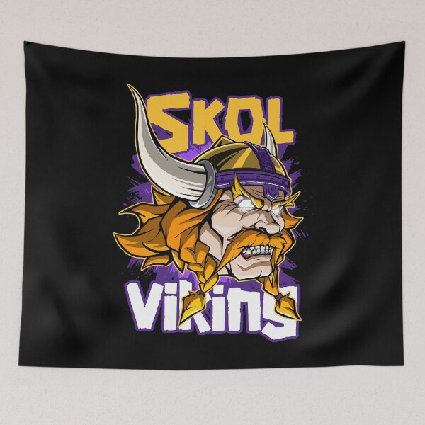 Item preview, Skol Warrior - Purple and Gold Nordic Viking Illustration designed and sold by Canache.