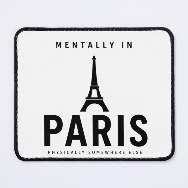 Item preview, Mentally In Paris, Paris Aesthetic Design, Eiffel Tower Minimalist, Travel Lover Gift, Wanderlust Quote, Paris Sticker designed and sold by astersgraphics.