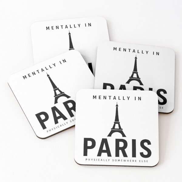 Item preview, Mentally In Paris, Paris Aesthetic Design, Eiffel Tower Minimalist, Travel Lover Gift, Wanderlust Quote, Paris Sticker designed and sold by astersgraphics.