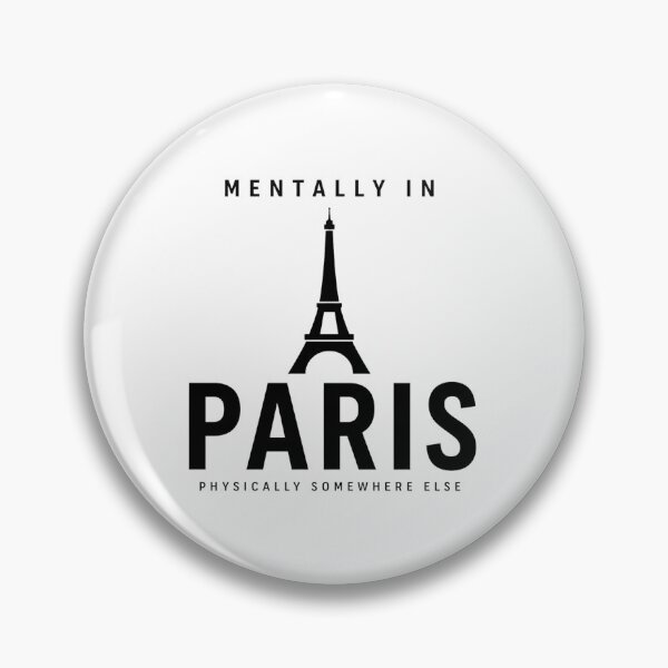 Item preview, Mentally In Paris, Paris Aesthetic Design, Eiffel Tower Minimalist, Travel Lover Gift, Wanderlust Quote, Paris Sticker designed and sold by astersgraphics.