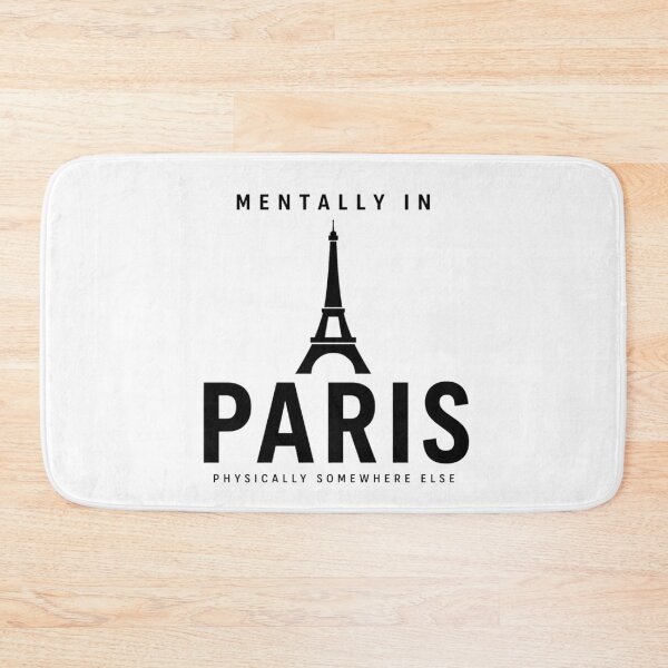 Item preview, Mentally In Paris, Paris Aesthetic Design, Eiffel Tower Minimalist, Travel Lover Gift, Wanderlust Quote, Paris Sticker designed and sold by astersgraphics.