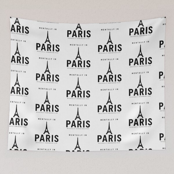 Item preview, Mentally In Paris, Paris Aesthetic Design, Eiffel Tower Minimalist, Travel Lover Gift, Wanderlust Quote, Paris Sticker designed and sold by astersgraphics.
