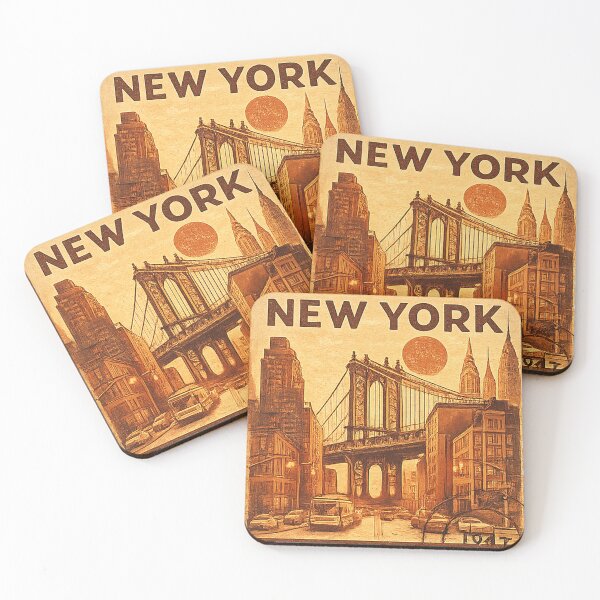 Item preview, New York Vintage Travel Stamp designed and sold by maximinano100k.