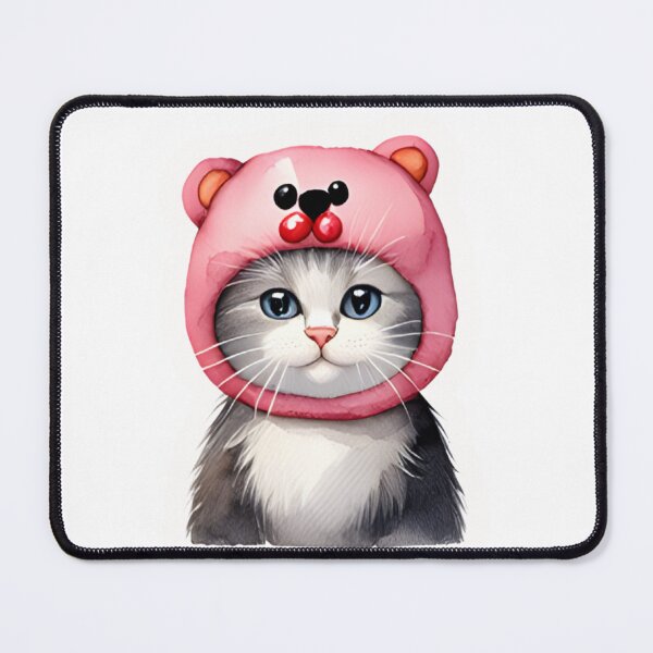 Item preview, ? Cute Cat in Pink Cherry Bear Hood Sticker - Kawaii Coquette Deca designed and sold by marcelooliver98.