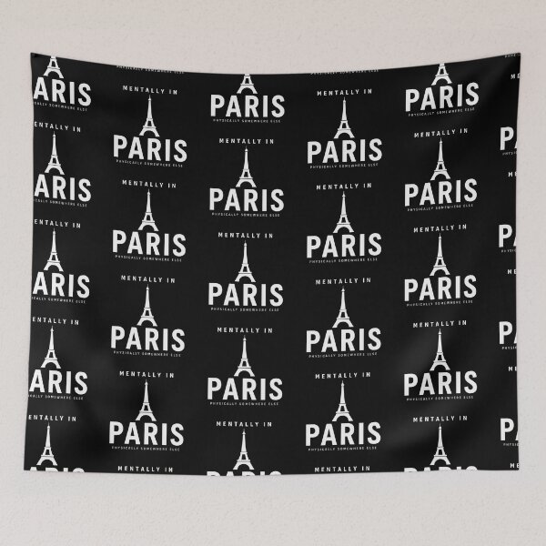 Item preview, Mentally In Paris, Paris Aesthetic Design, Eiffel Tower Minimalist, Travel Lover Gift, Wanderlust Quote, Paris Sticker designed and sold by astersgraphics.