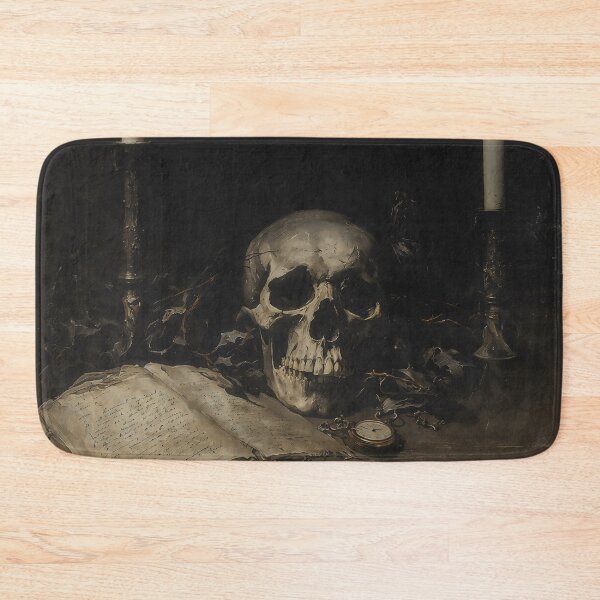 Item preview, Memento Mori Skull And Open Book Art designed and sold by DarkHolyQueen.