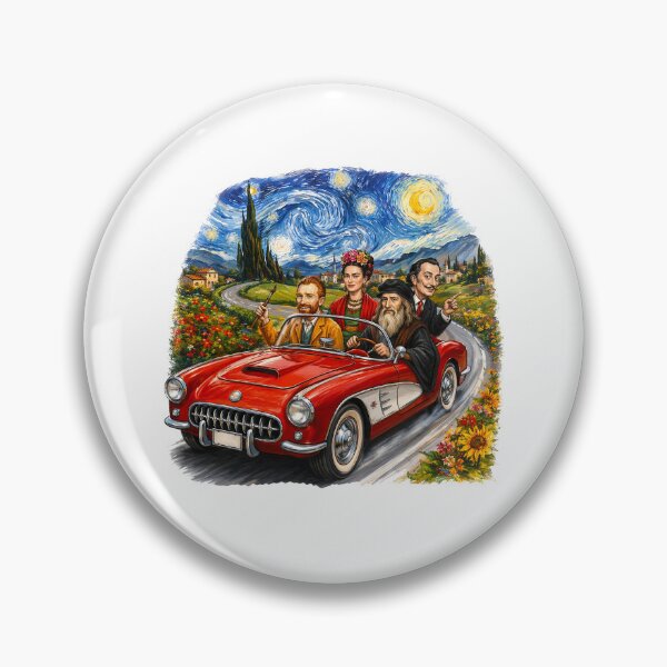 Item preview, Famous painters  Driving Red Convertible Starry Night designed and sold by TeeARTHY.