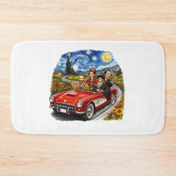 Item preview, Famous painters  Driving Red Convertible Starry Night designed and sold by TeeARTHY.