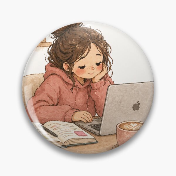 Item preview, tired girl with messy bun studying designed and sold by nattienook.