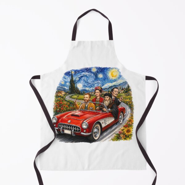 Item preview, Famous painters Driving Red Convertible Starry Night designed and sold by TeeARTHY.