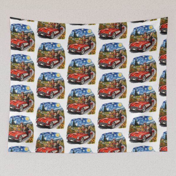 Item preview, Famous painters  Driving Red Convertible Starry Night designed and sold by TeeARTHY.