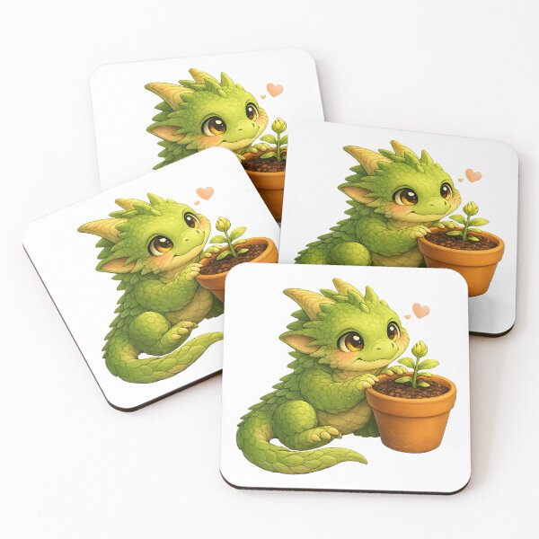 Item preview, Cute Plant Dragon Art | Gardening Baby Dragon Illustration designed and sold by Hatchling Hollow.