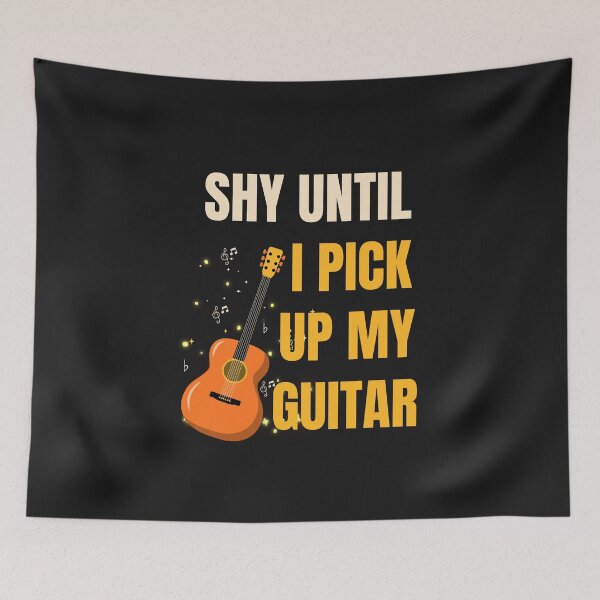 Item preview, Shy Until I Pick Up My Guitar Funny Introvert Music Design designed and sold by Joyful-Pixel.
