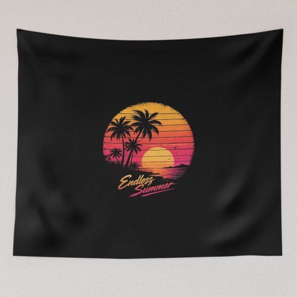 Item preview, Endless Summer Retro Sunset Palm Trees – Vintage Aesthetic Beach Vibes designed and sold by Nermin Gerges.
