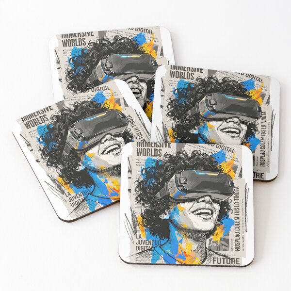 Item preview, Gamer Enjoying Virtual Reality Collage Style designed and sold by Honu2025.